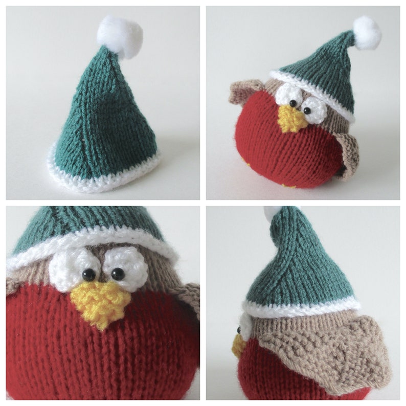 Chubby Robin Christmas toy knitting pattern image 4