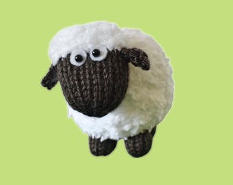 Baa-Bara the Sheep Knitting Pattern - Little Soft Toy - PDF Download