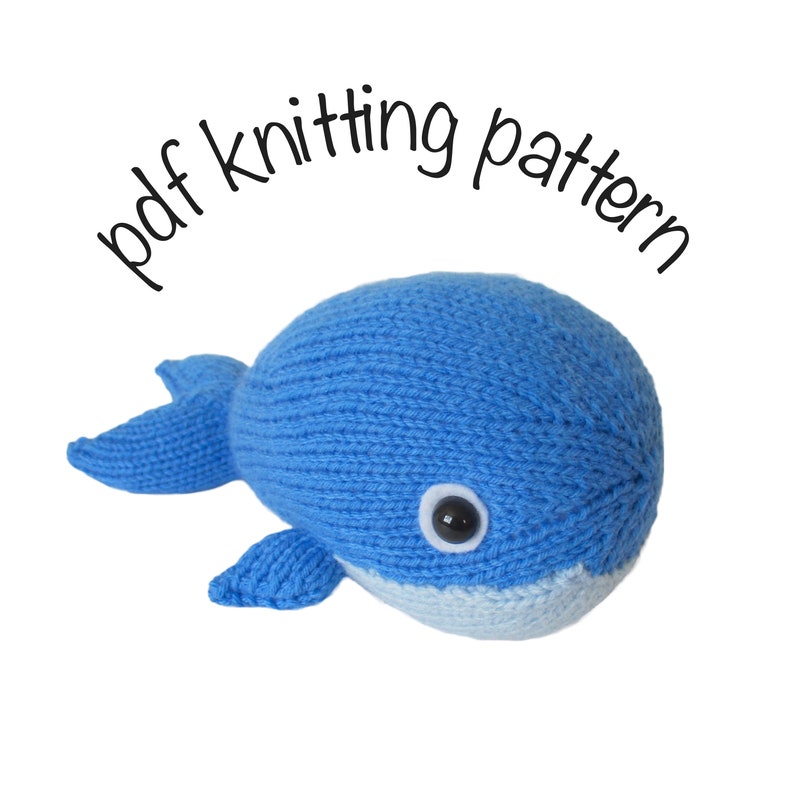 Bob the Blue Whale and Narwhal toy knitting patterns image 8