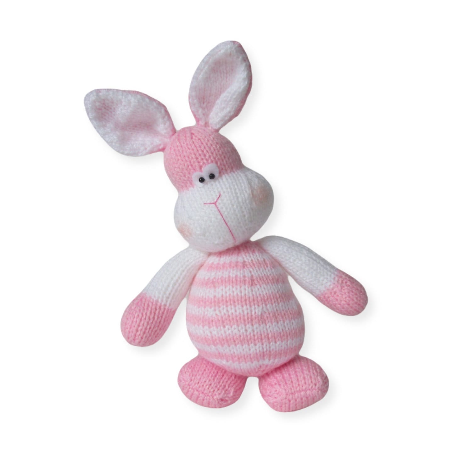 Beginners Knitting Kit with Patterns for Two Toy Rabbits - Arthur and B  Bunny
