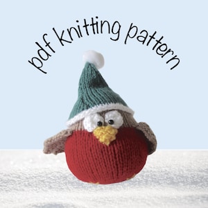 Chubby Robin Christmas toy knitting pattern image 5