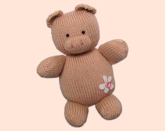 Penny Pig Toy Knitting Pattern PDF
