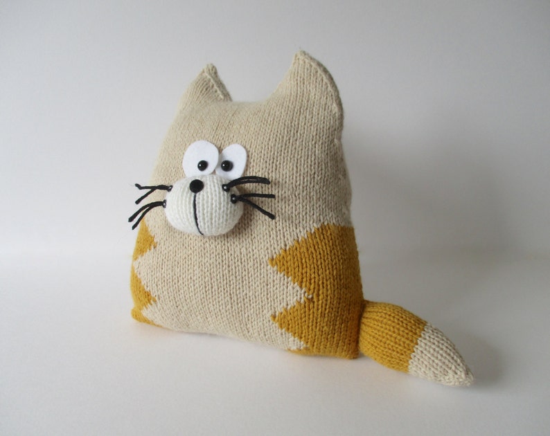 Cat Cushion Knitting Patterns Etsy