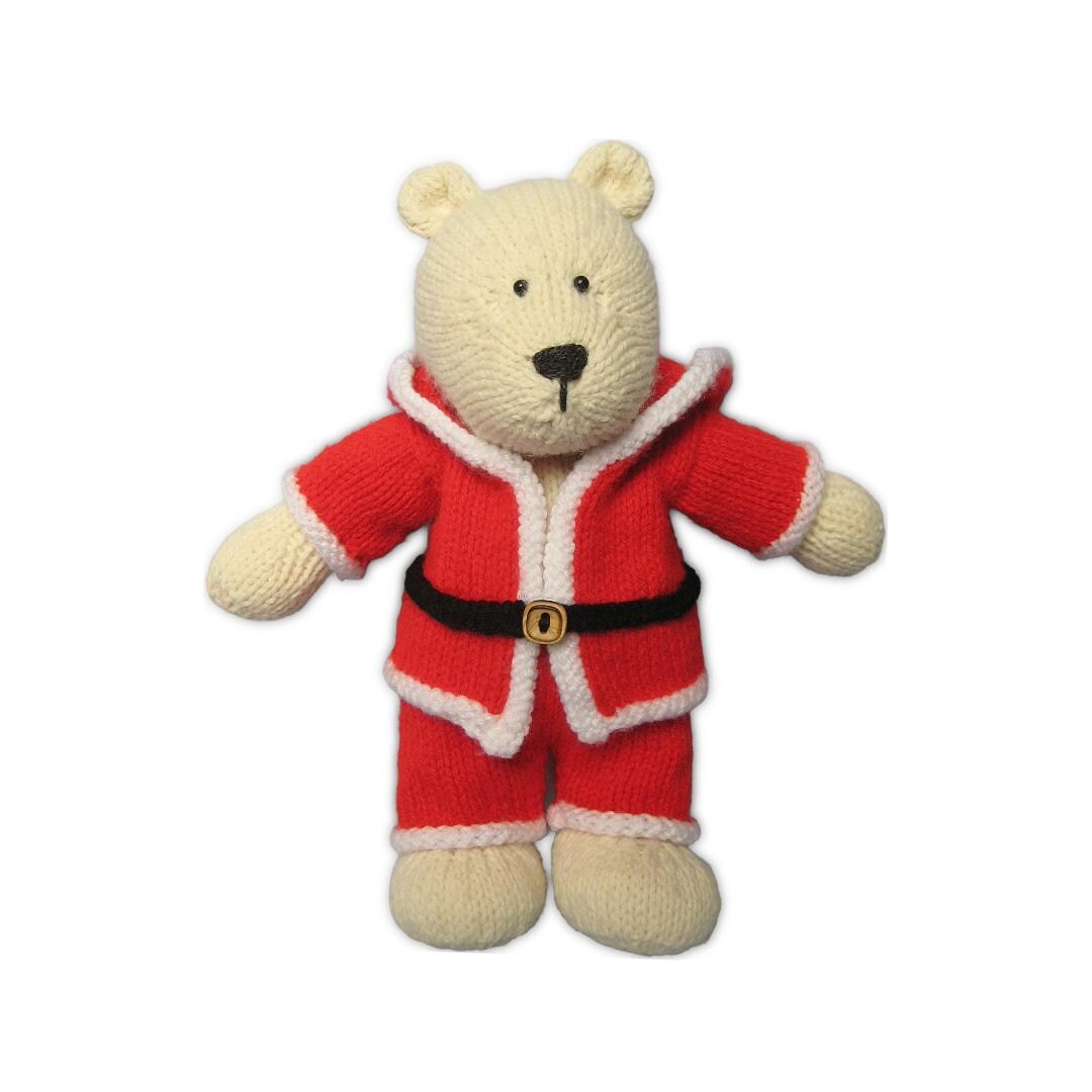 Polar Bear Knitting Pattern - Toy in Santa Outfit - PDF Download - Etsy