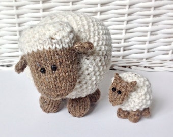 Moss the Sheep toy knitting patterns
