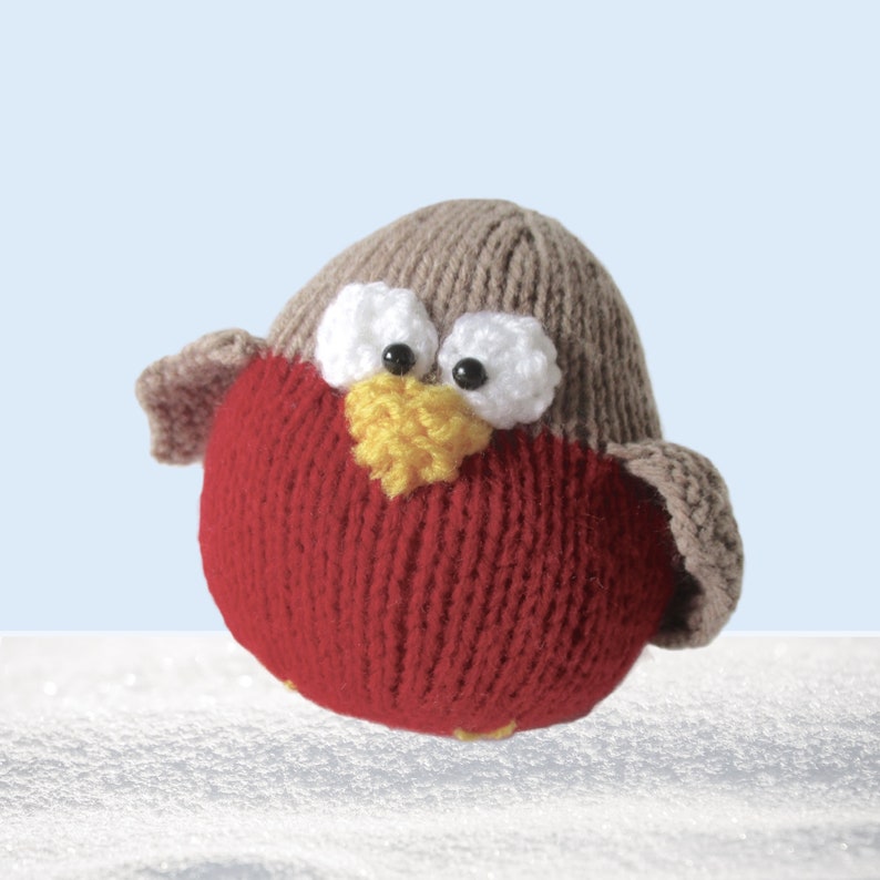 Chubby Robin Christmas toy knitting pattern image 6