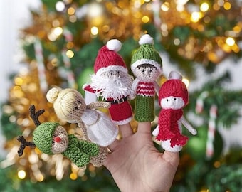 Santa's Grotto Finger Puppets knitting patterns