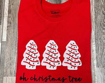 Christmas Tree Cake Appliqué Sweatshirt