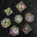 Resin Polyhedral Dice Set with Real Leaves, DnD dice, Dungeons and Dragons, RPG Dice, MTG Dice, Table Top Role Playing Dice, DnD Gifts product logo