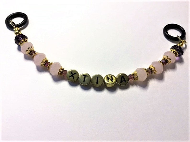 Stethoscope ID .... Jewelry for your medical gear ... Stethoscope jewelry .. Customized with Your Name and your Colors image 1