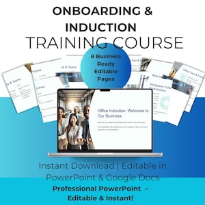 Office Induction Training Course | Employee Onboarding | HR Managers and Business Professionals | Customizable Powerpoint Template