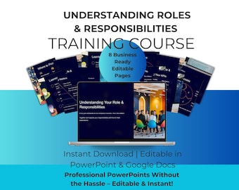 Curso de capacitación sobre roles y responsabilidades de los empleados / Capacitación en el lugar de trabajo / Guía de desempeño y crecimiento / Plantilla de PowerPoint