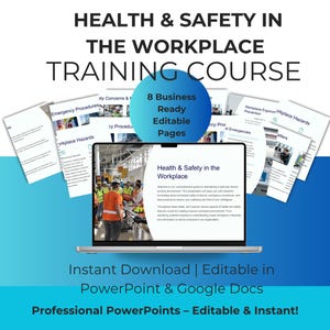 Workplace Health & Safety Training PowerPoint Template (Digital Download)