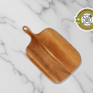 Servierbrett aus Holz | Rustikale Hack- und Schneidefläche | Handgefertigtes Küche Dekor Stück | Robuste Brot Obst Platte