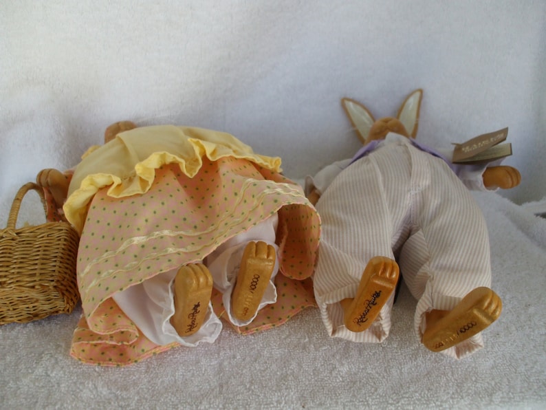 Robert Raikes THE HOPKINS Mr & Mrs Bunny Rabbits W/stand Limited ...