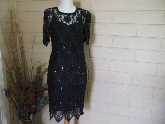 lace and beads black dress Black sweetheart tulle lace beads long prom dress black evening dress –  dresstby main image 0