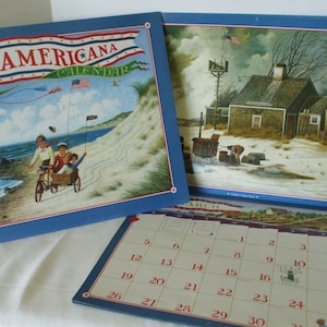 Charles Wysocki, 1995 The Americana Calendar, and Jacket, Vintage, Art, Gifts,Collectibles,  Free Shipping USA , #5224