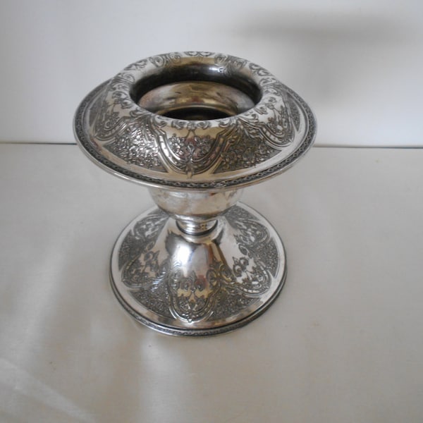 Wilcox Sterling Engraved Candle Holder,  Stamped, International Co., Vintage,  Pen Holder,  Gifts,  #