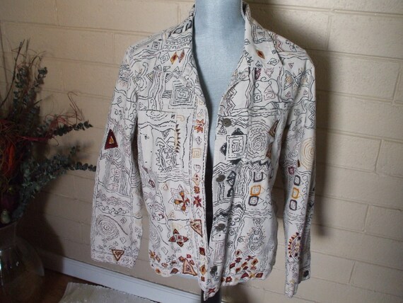 Chico's Southwesten Jacket or Shirt, , 100% cotto… - image 4