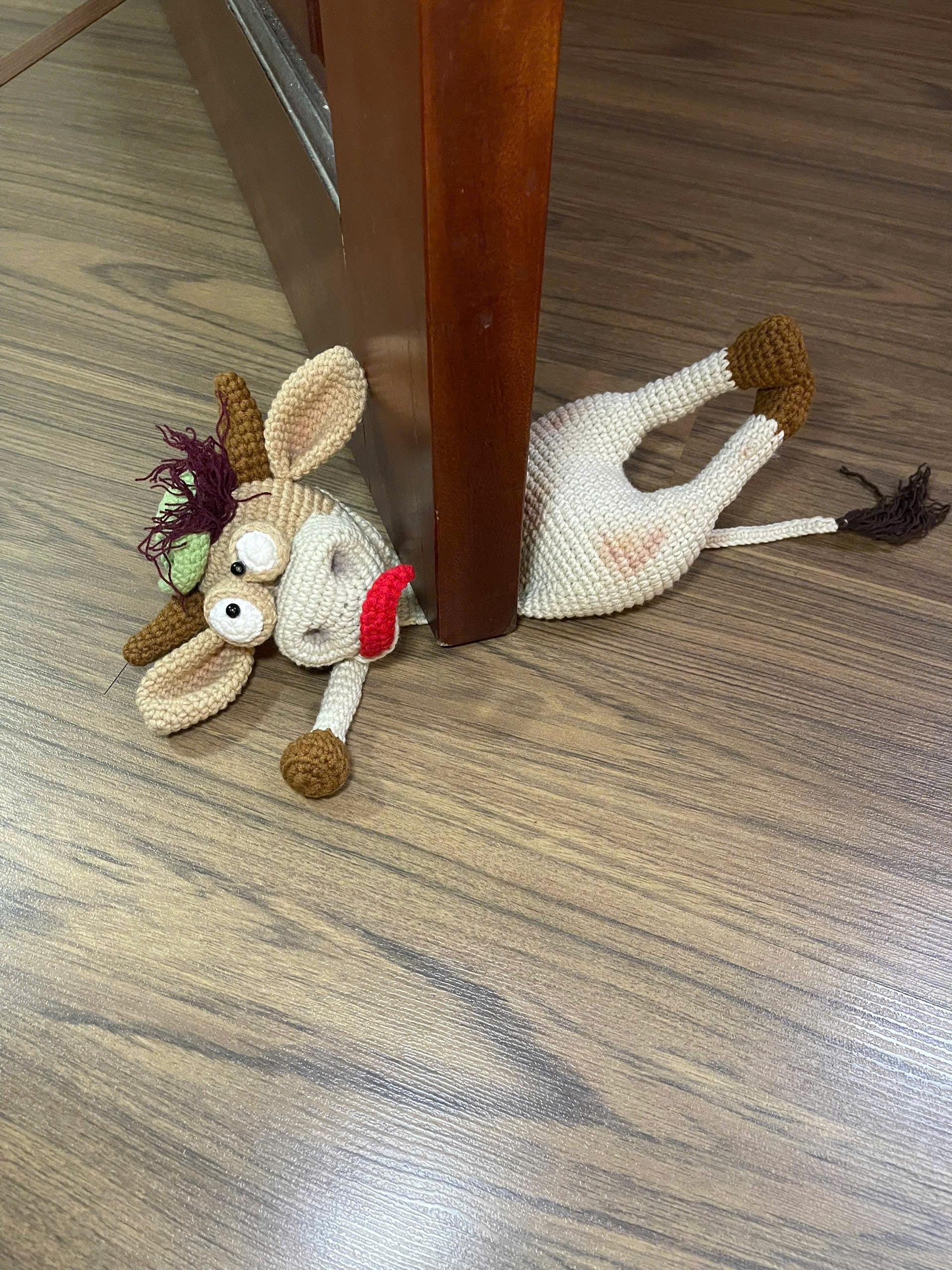 35 Funny Crochet Patterns to Add a Playful Twist to Your Next Project 14 Crochet Cow Door Stop Pattern: Funny Animal Decor