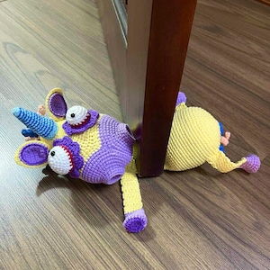 Funny Unicorn Door Stop Crochet Pattern PDF – Amigurumi Door Blocker Tutorial – Quirky Plush Unicorn Pattern for Beginners Digital Download