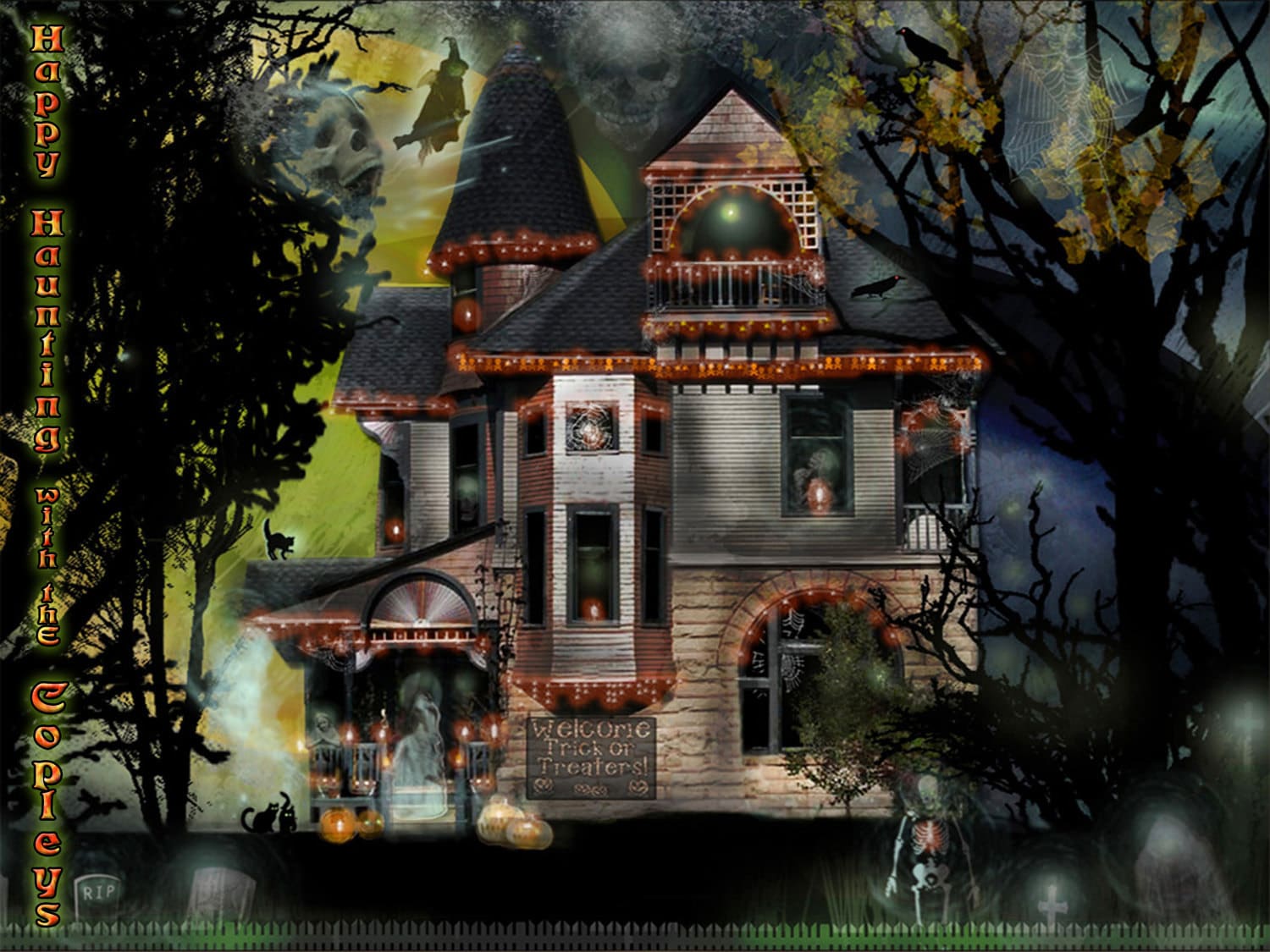 Halloween Victorian Haunted House Surreal Decoration Etsy