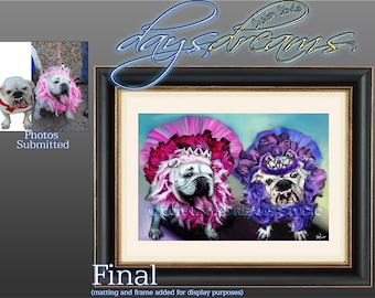 Bulldog Custom Personalized Memorial Condolence Sympathy Tribute Commemorate Angel Wings Halo Rainbow Bridge Pet Loss Wall Art Print Gift