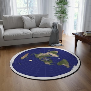 Rond tapijt - platte bijbelse aardekaart, religieus interieur, vintage wereldbolmat, cirkelvormig antiek kaarttapijt, religieus cadeau-idee
