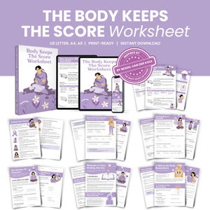 The Body Keeps the Score: Complete Bundle | Trauma Therapy Printable PDF | Trauma Resource | Therapist Materials | PTSD Worksheet Digital