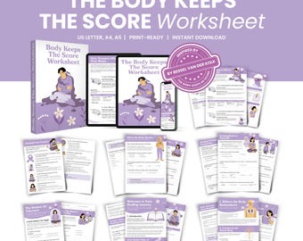 The Body Keeps the Score: Complete Bundle | Trauma Therapy Printable PDF | Trauma Resource | Therapist Materials | PTSD Worksheet Digital