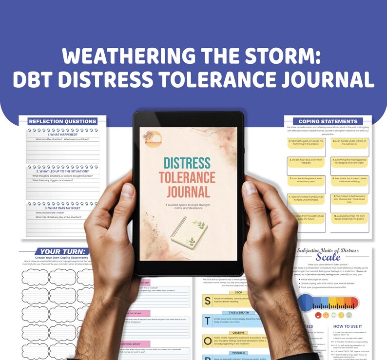 DBT Distress Tolerance Workbook | Printable DBT Skills Worksheets ...