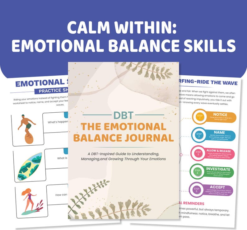 DBT Emotional Regulation Workbook | Printable DBT Skills Journal ...