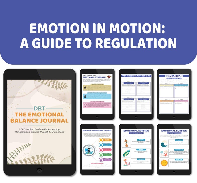 DBT Emotional Regulation Workbook | Printable DBT Skills Journal ...