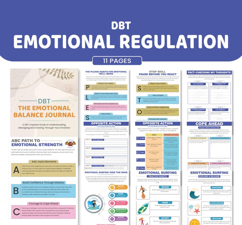 DBT Mega Bundle | DBT Skills Workbook, Therapy Worksheets, Mental ...