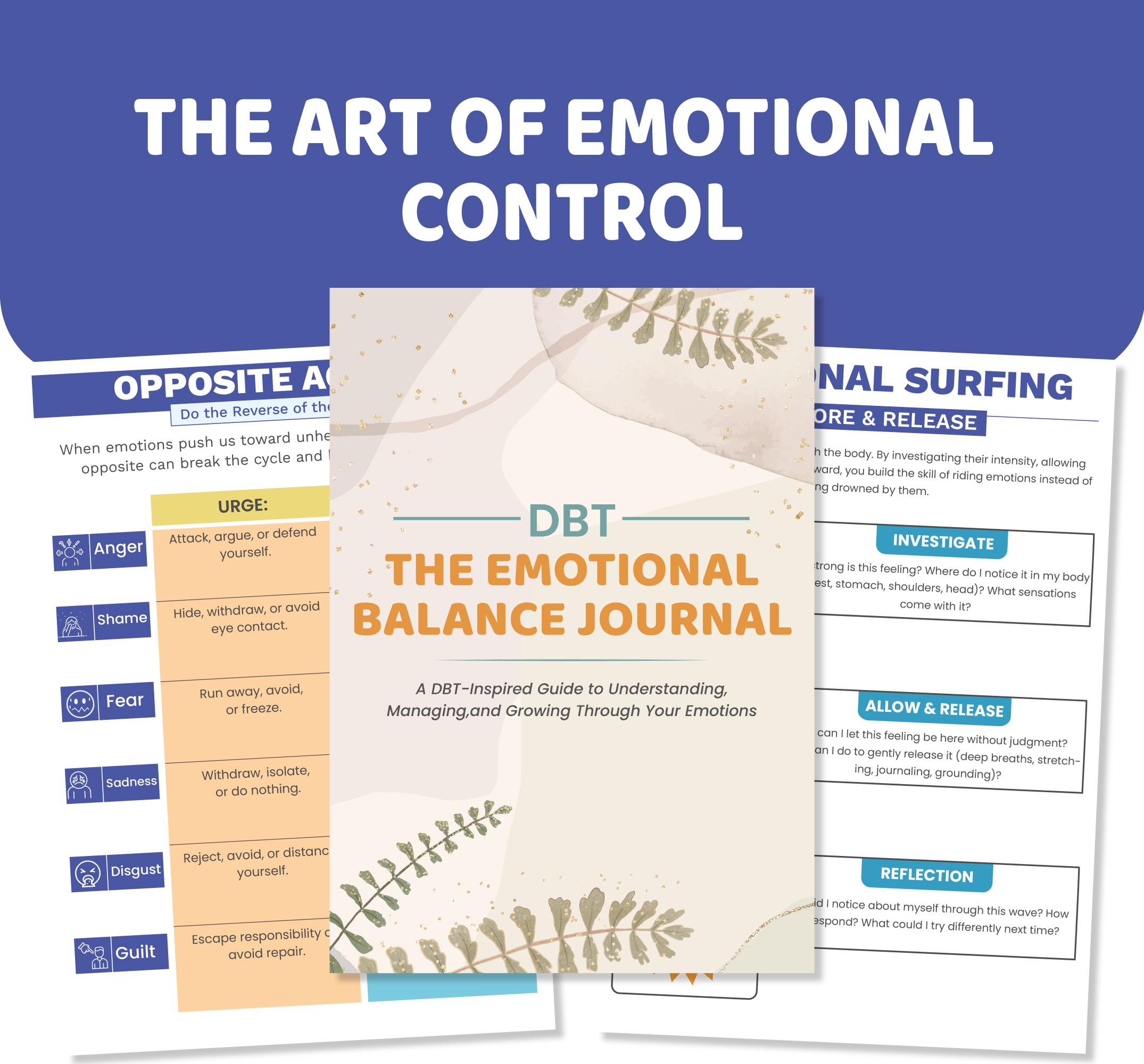 DBT Emotional Regulation Workbook | Printable DBT Skills Journal ...