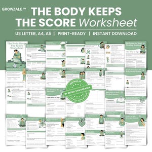 Complete Trauma Therapy Toolkit | The Body Keeps the Score Worksheets | PTSD Journal PDF | Therapist Resources | Instant Download image 1