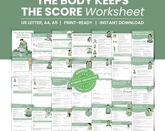 Complete Trauma Therapy Toolkit | The Body Keeps the Score Worksheets | PTSD Journal PDF | Therapist Resources | Instant Download