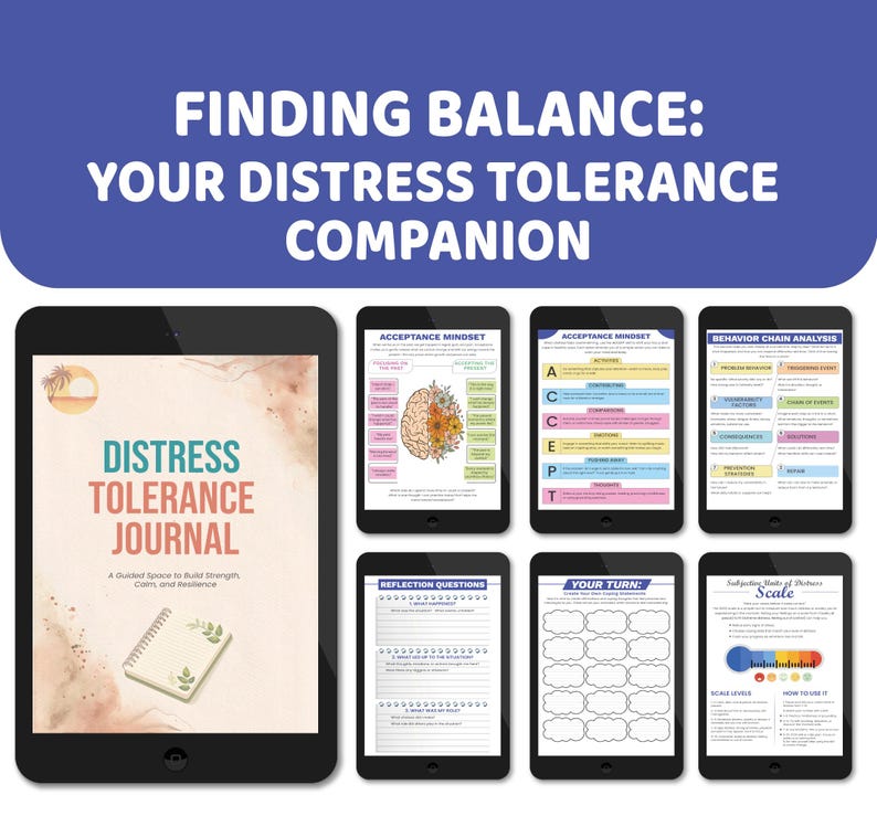DBT Distress Tolerance Workbook | Printable DBT Skills Worksheets ...