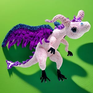 Crochet Flying Dragon Dinosaur Pterosaur Crochet Patter Fun DIY Pterosaur Gift Idea
