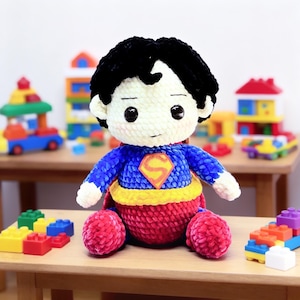Superhero Baby Doll Crochet Pattern PDF, Superbaby Plush, Nursery Decor, kids’ gifts toy Amigurumi