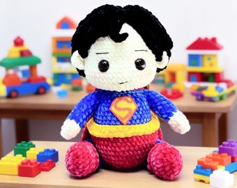 Superhero Baby Doll Crochet Pattern PDF, Superbaby Plush, Nursery Decor, kids’ gifts toy Amigurumi