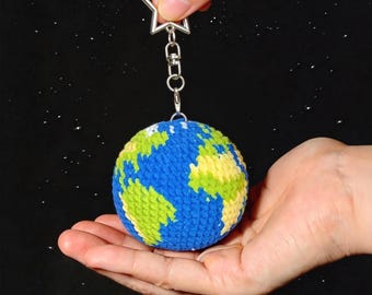 Earth Crochet Pattern PDF | Project Hail Mary Inspired Bag Charm Car Hanging Pet Toy