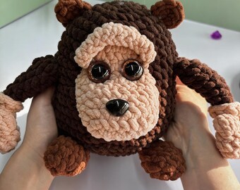 Little Mankey Punch Crochet Pattern, Gorilla Monkey Amigurumi, Panchi Monkey Plush Toy gift