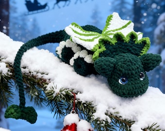 Toothless Inspired Baby Flying Dragon Crochet Pattern PDF | 110cm Green Plush Toy and Gift