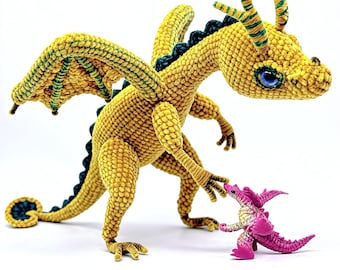 Game of Thrones Crochet Dragon Pattern | Drogon & Viserion Plush (PDF)