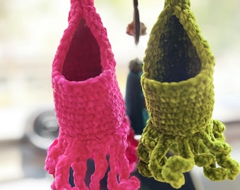 Yip Yip Octopus Crochet Pattern | Car Mirror Hanger PDF | Fun Plush Decor | Beginner Friendly