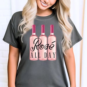 Wine t shirt of Rosé All Day Wine Lover Tee Gift for Wine Lovers Fun Summer Shirt Wine Party gifts Fun Ladies Tee for Bachelorette parties