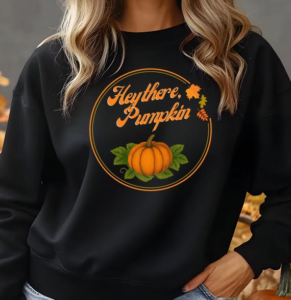 Fall Pumpkin Sweatshirt Gift Idea for Thanksgiving and Halloween