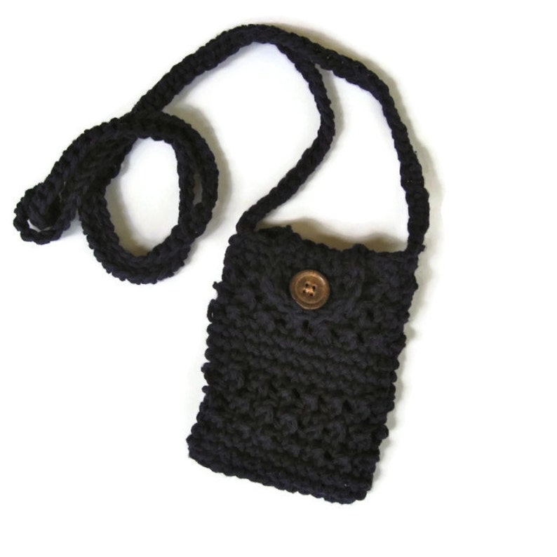 Crocheted Small Purse for Iphone/smartphone With Crossbody Strap in