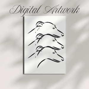 Greyhound Poster, Unique Wall Art Poster for Dog Owners, Greyhound Lover Gift, Minimalist Greyhound Poster for Dog Owners, Pet Dog Poster